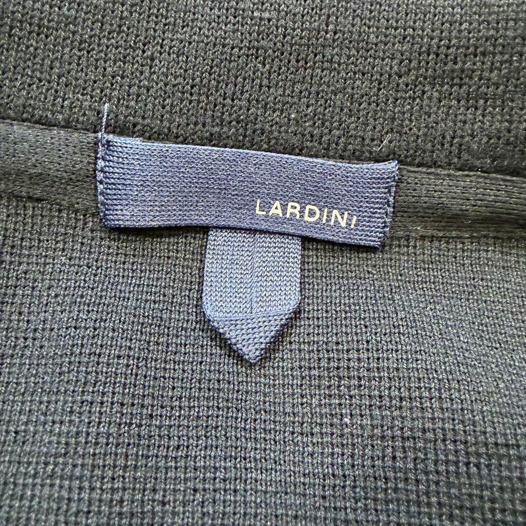 LARDINI ニットジャケット 輝く シェルボタン サイズL 黒