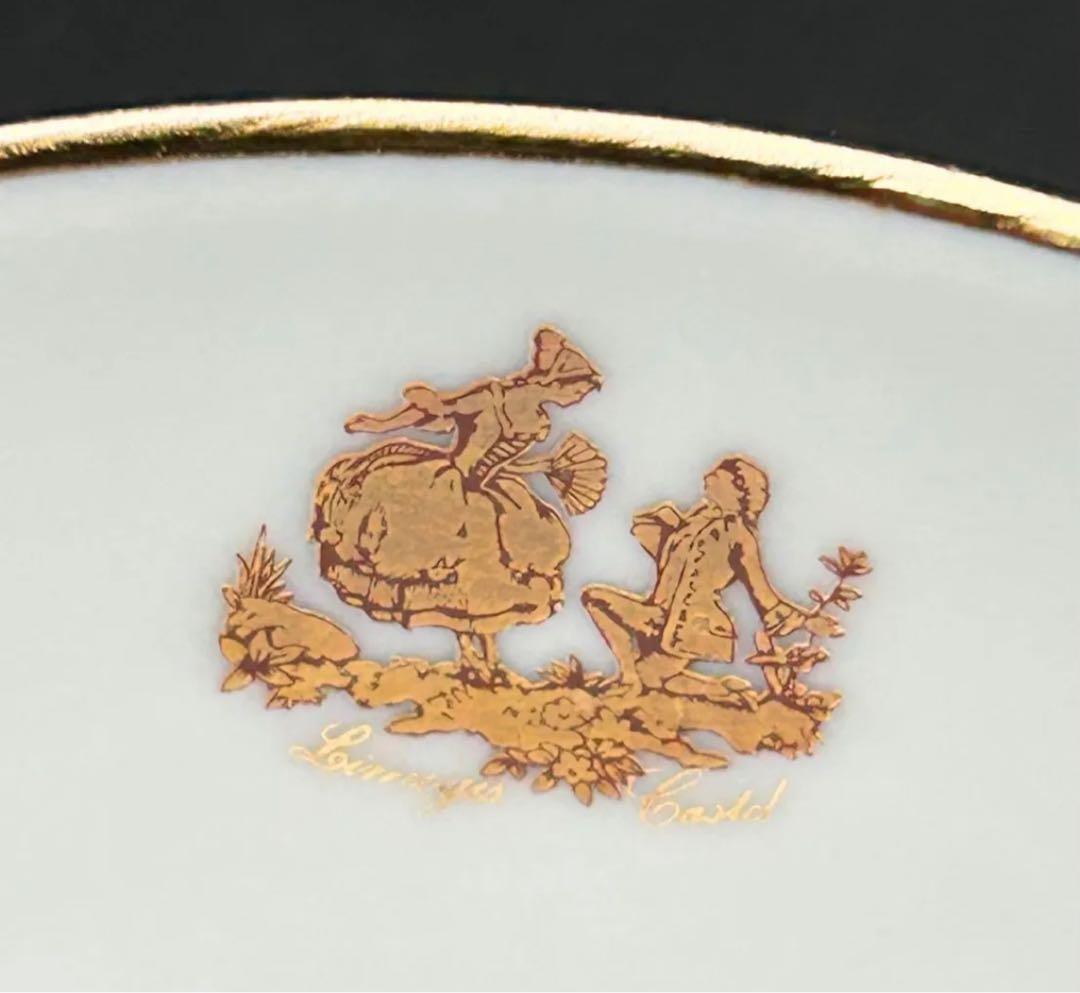 【希少】LIMOGES CASTEL 22K金彩 コバルト カップ&ペアセット