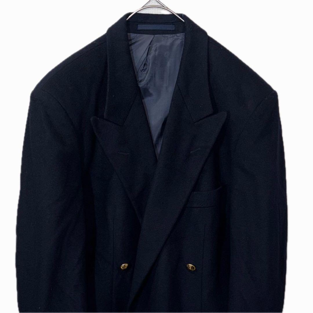 HUGO BOSS カシミヤ混 紺ブレ 金ボタン ダブル ヒューゴボス ネイビー