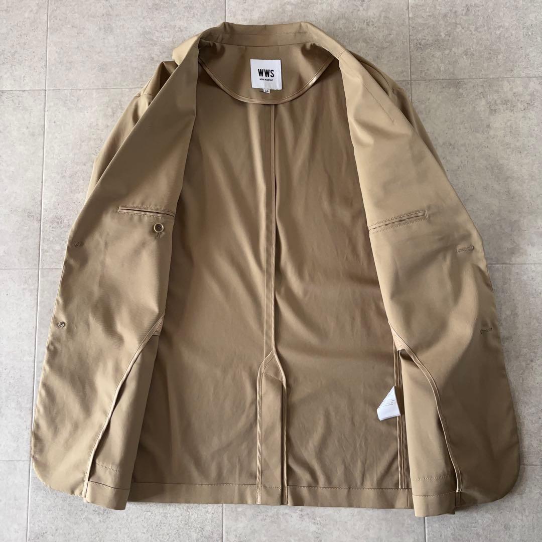 良品✨️ワークウェアスーツ ストレッチテーラードジャケット XL ベージュ 撥水