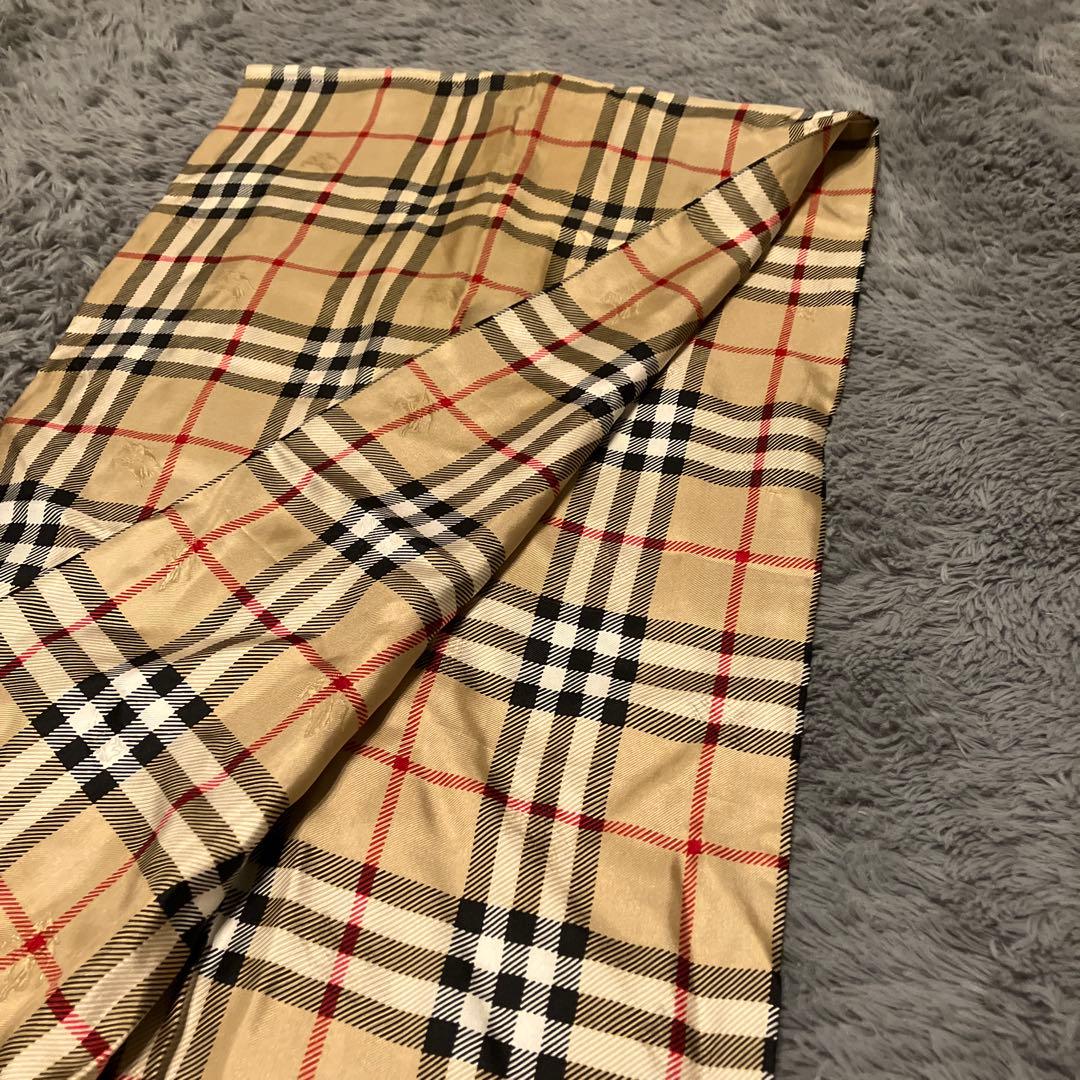 3F 希少 極美品 Burberrys バーバリー シルクスカーフ ノバチェック