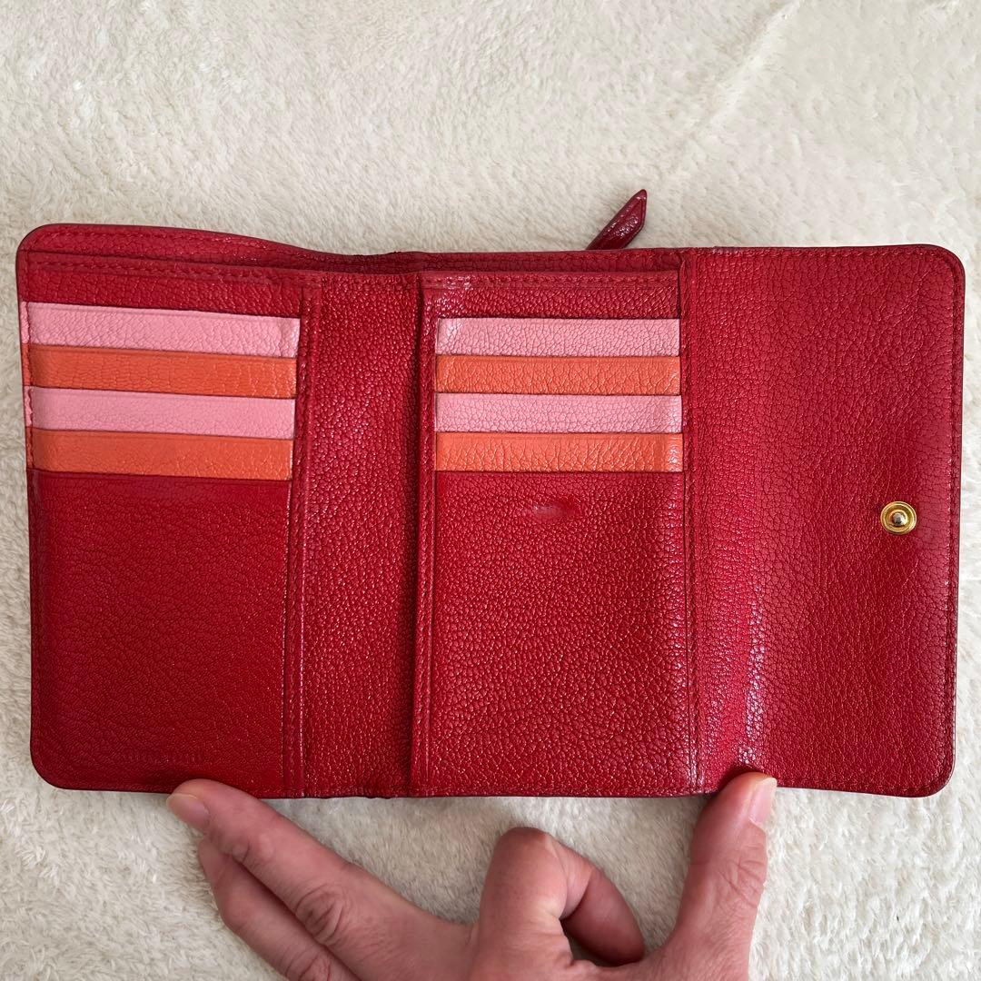 みかづき　miumiu マドラスウォレット