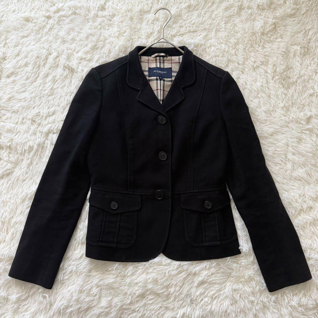 ノバチェック✨BURBERRY LONDON テーラードジャケット 黒 38
