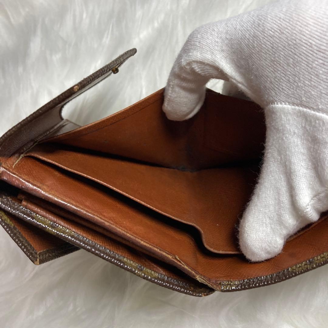 Louis Vuitton 二つ折り財布 モノグラム ブラウン 箱あり