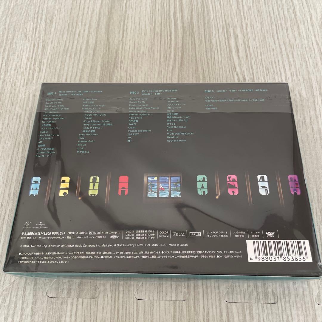 We're timelesz FAM DOME LIVETOUR初回限定盤DVD