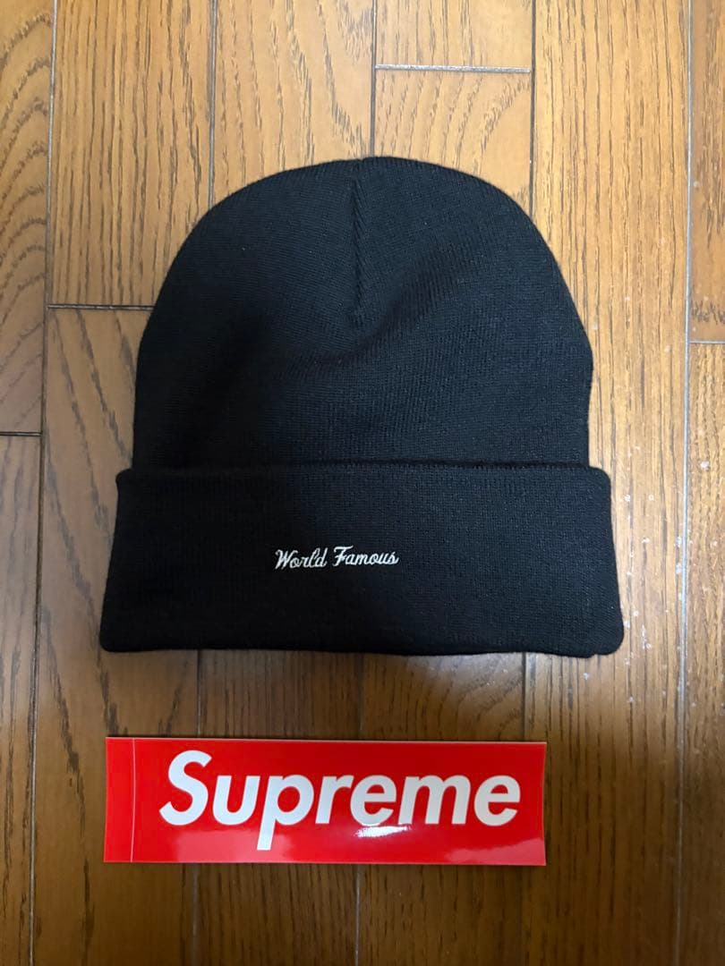 シュプリーム×New Era ボックスロゴビーニー25FWブラック