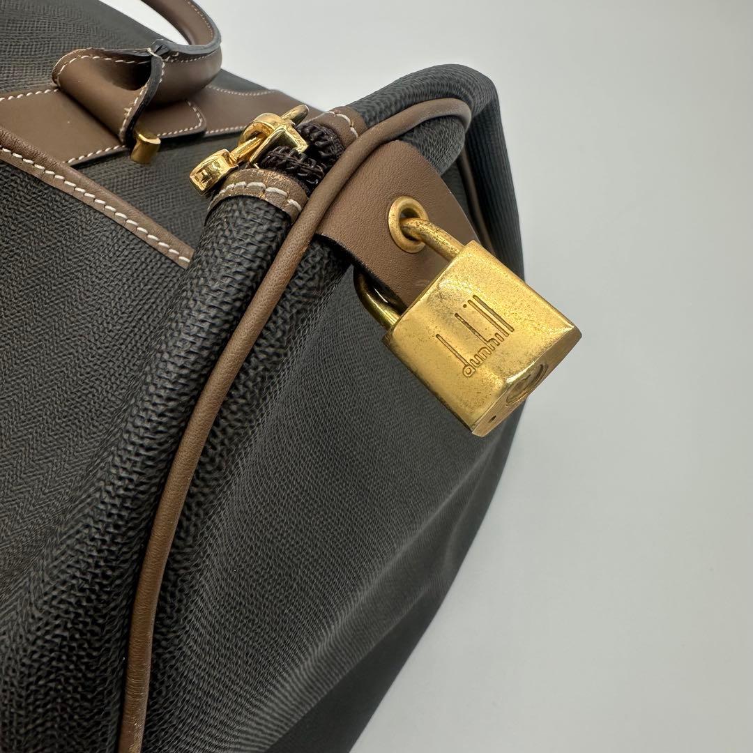 u*e様 dunhill ダンヒル ボストンバッグ レザー 鍵付き 大容量