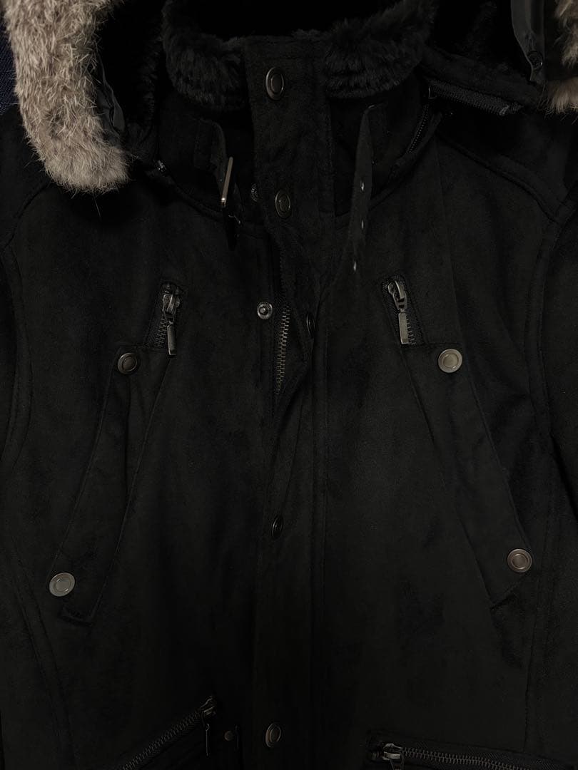 ROUSHATTE SHELL GARMENTS ブラックモッズコート