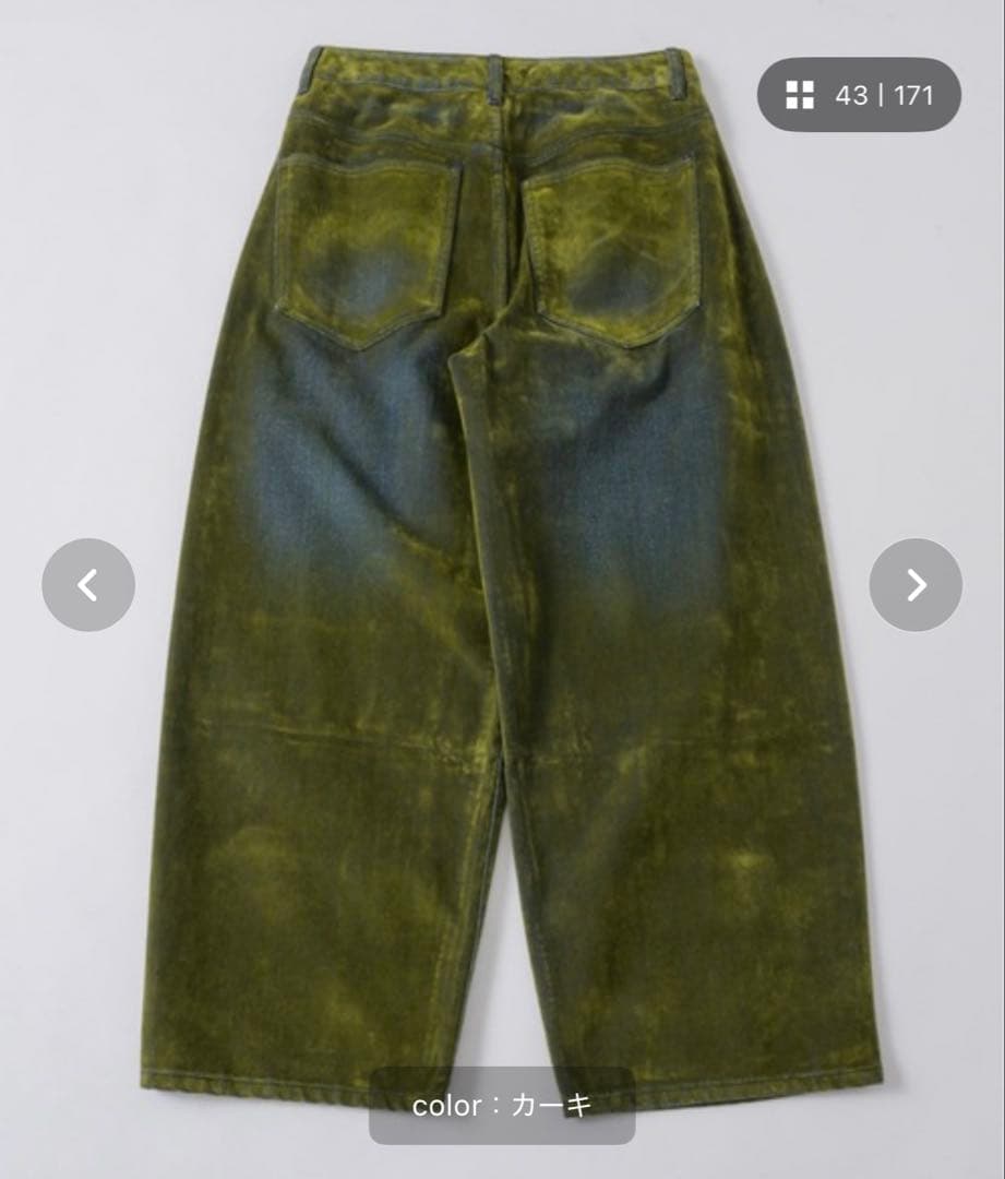flocky wide denim PT / フロッキー デニムパンツ
