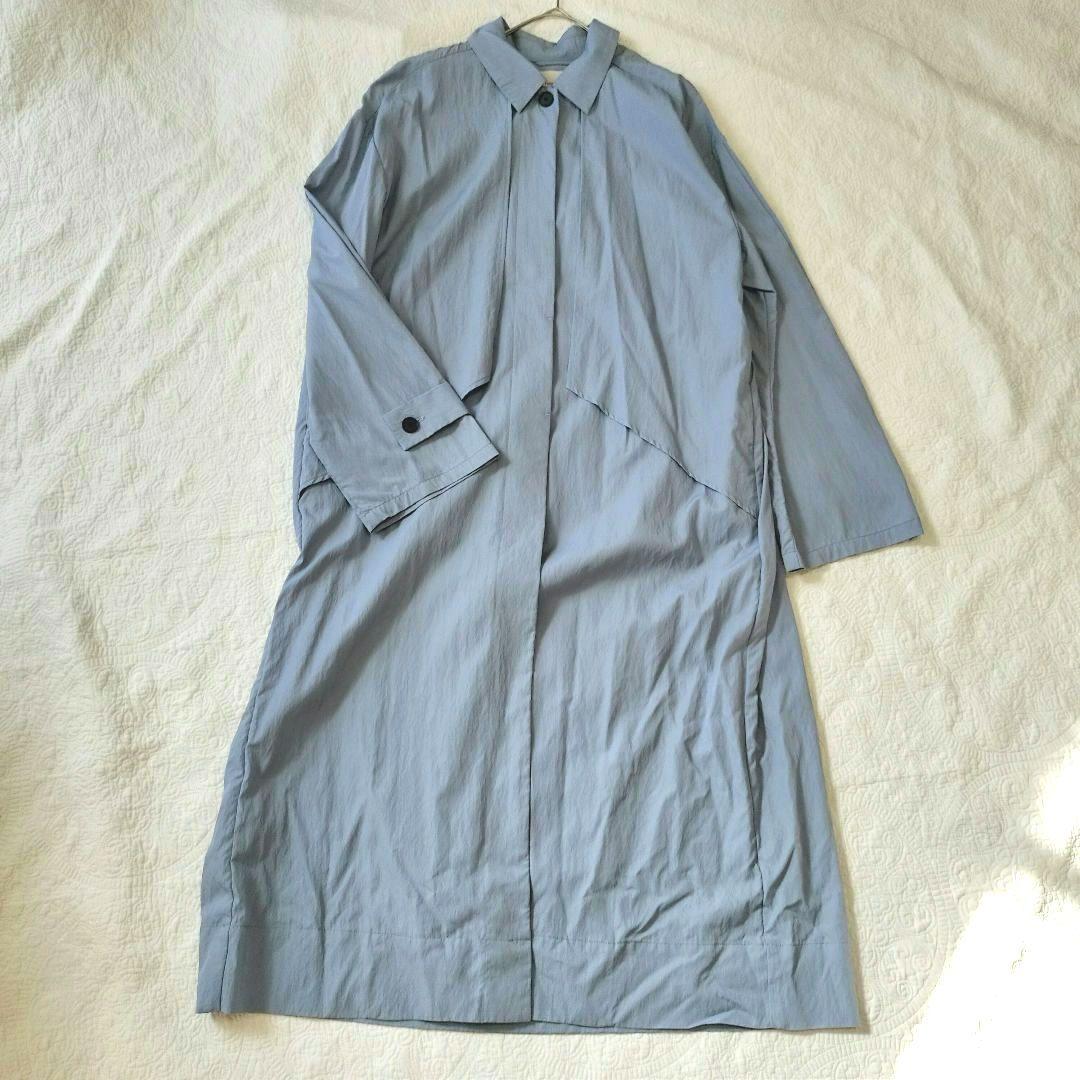トゥデイフル TODAYFUL ウォッシュトレンチコートブルー ロング