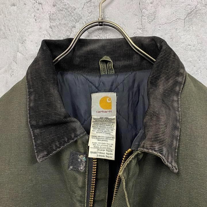 レア メキシコ製古着○カーハート ダックジャケット グリーン メンズ2XL