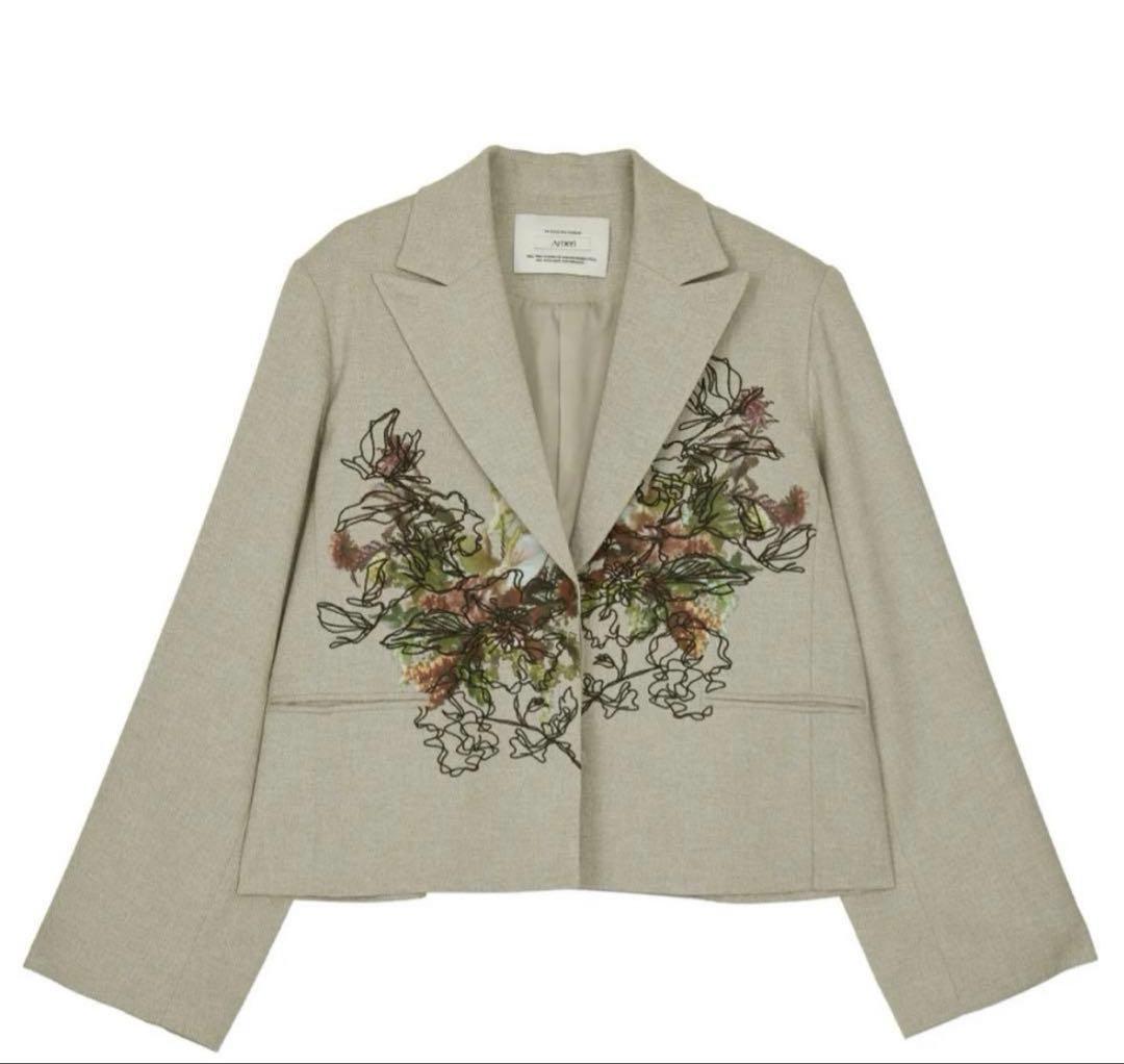 ジャケット・アウター AMERI PIXEL FLOWER PRINT SHORT JACKET