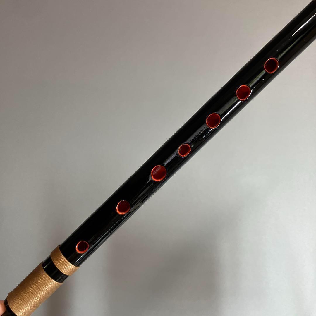 篠笛七本調子 B菅　ドレミ調　MR7-94 天地糸巻西洋音階 竹笛 和楽器 黒塗