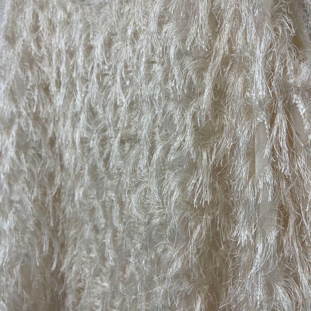クラネ CLANE W FACE CROSS FRINGE TOPS サイズ１