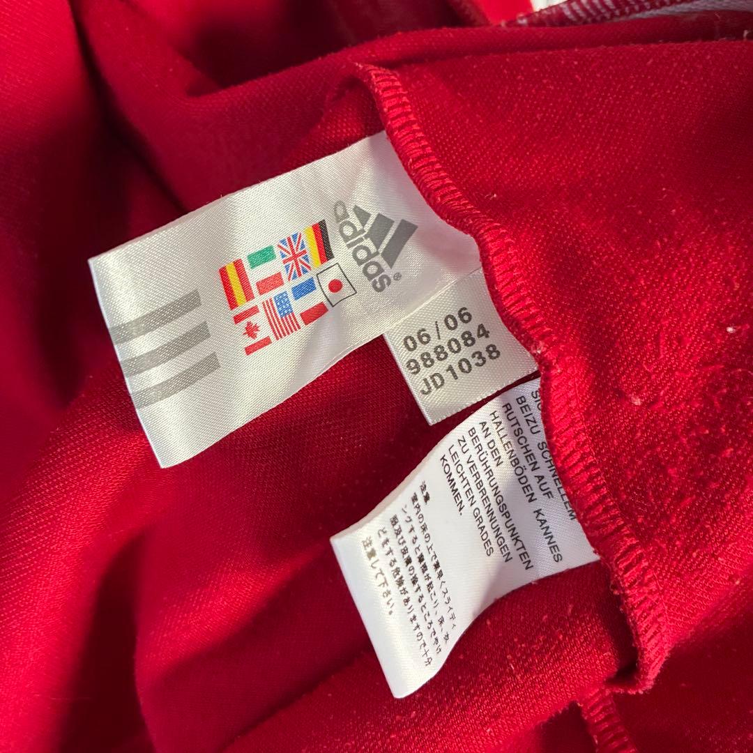 【入手困難】adidasジャージ　バイカラー　レッド　ベージュ　赤　好配色　XL
