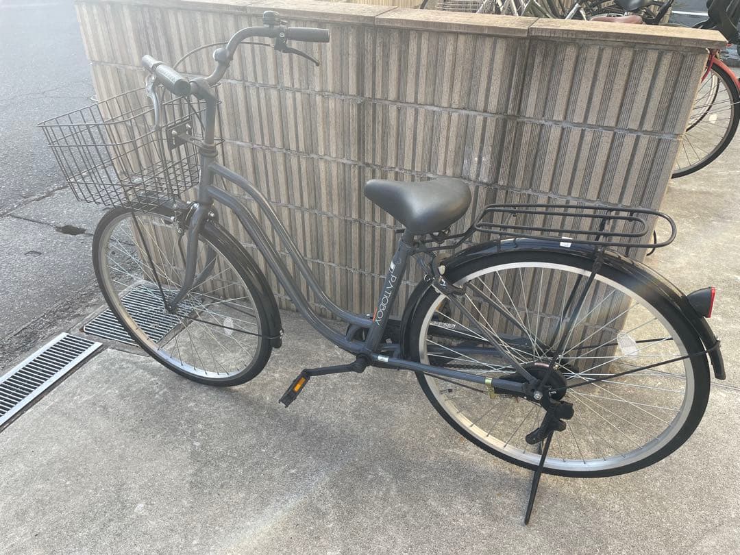 グレー シティサイクル 前カゴ付き　※大阪府高槻市の引取限定
