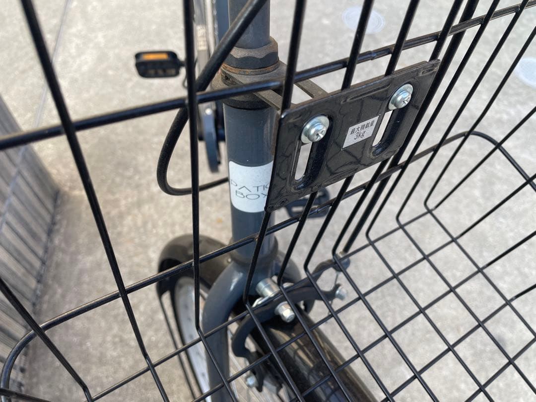 グレー シティサイクル 前カゴ付き　※大阪府高槻市の引取限定