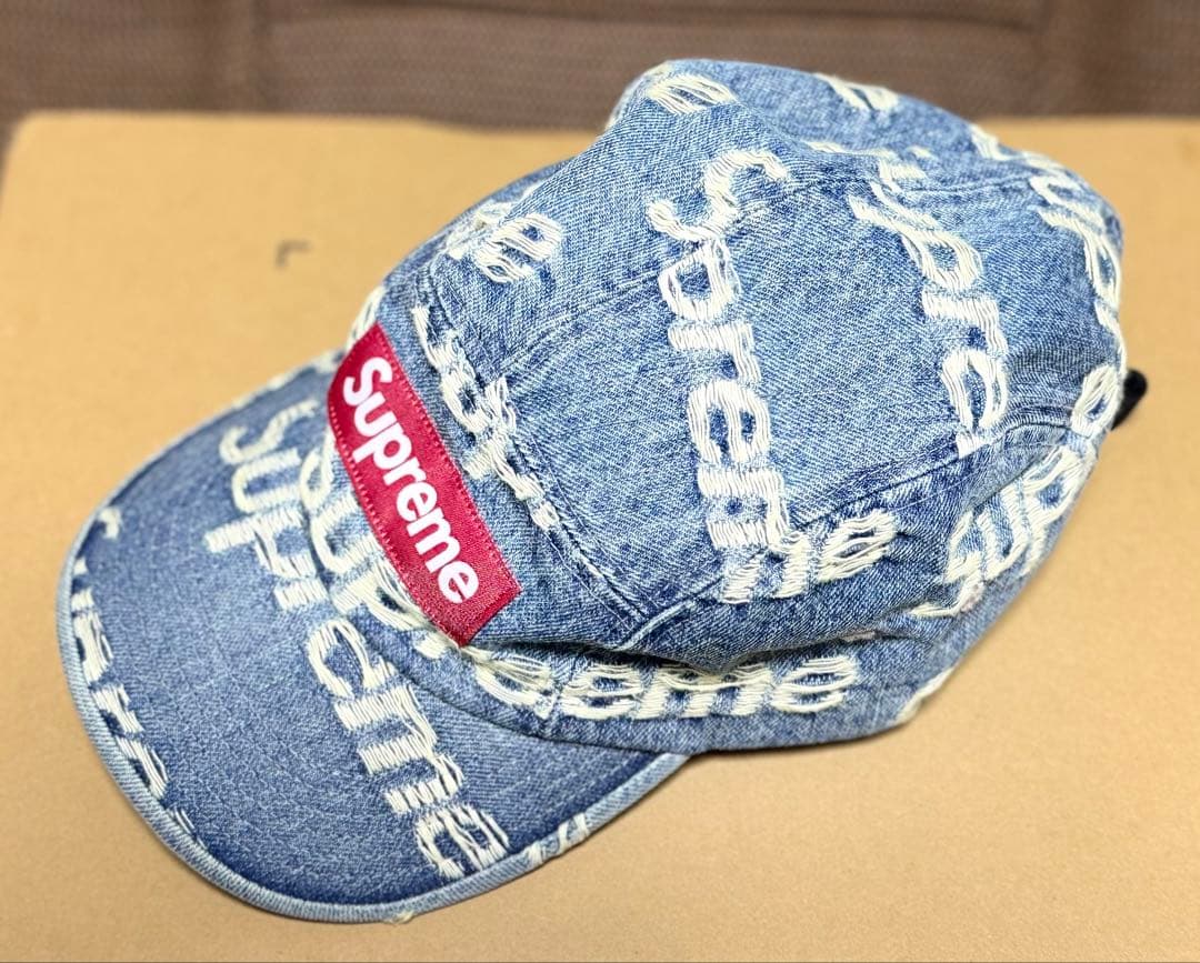 A*A様 Supreme デニムキャンプキャップ ロゴ刺繍 新品未使用