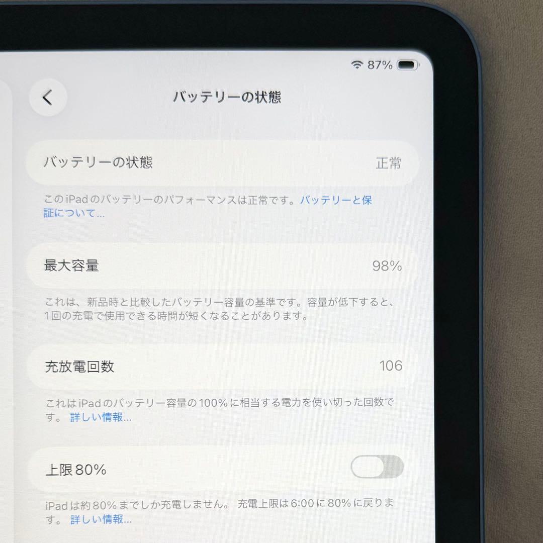 iPad A16 128GB 無印 11世代 ブルー