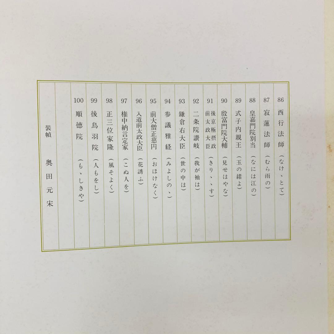 《定価4万5千円》 聖空百人一首 安東聖空 講談社 昭和52年 外箱・付属品付