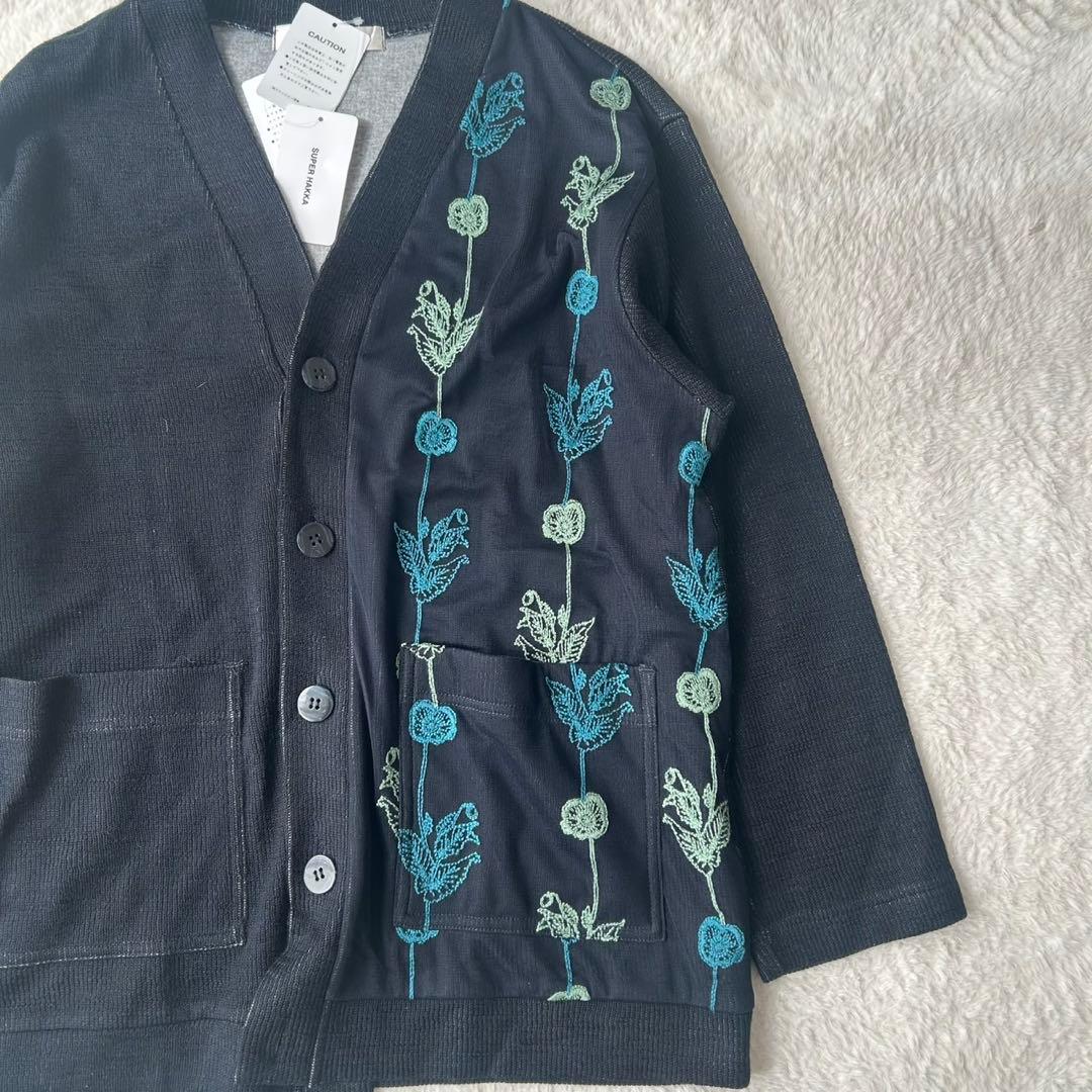 タグ付き✨スーパーハッカ 花柄 刺繍 カーディガン 定価25,300円