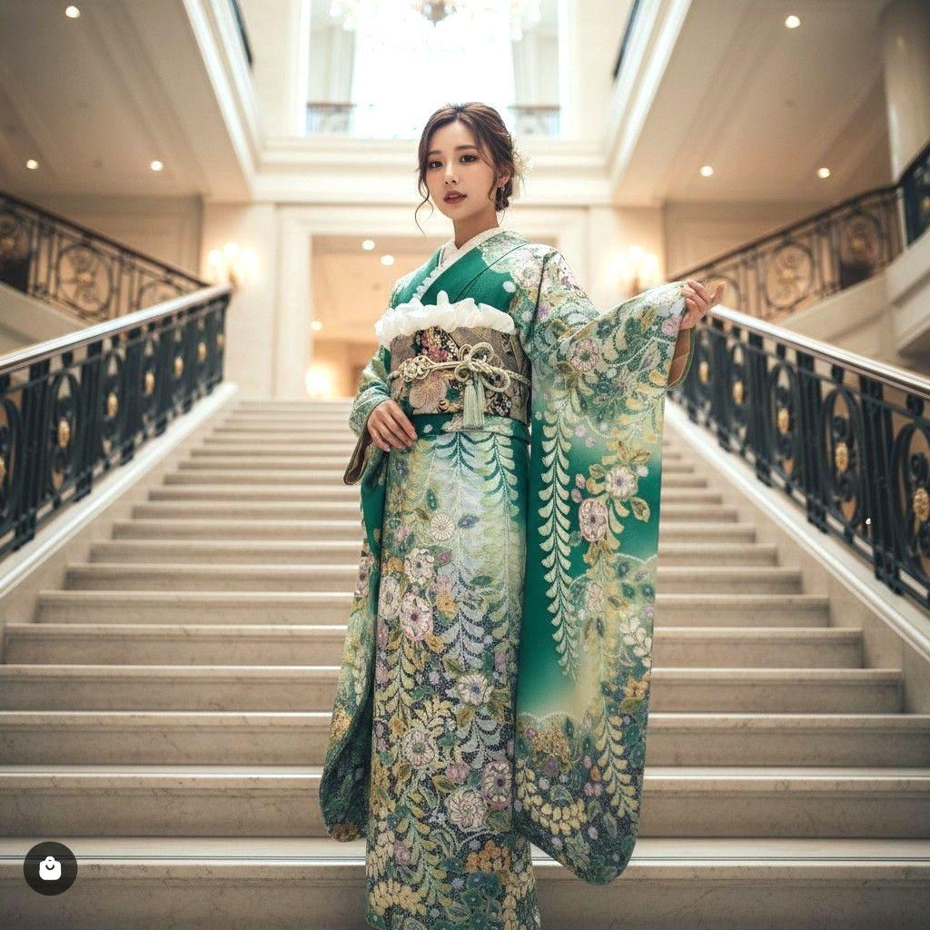 振袖フルセット(8点)・成人式・辻ヶ花・辻が花・花絞り・胴裏正絹・高級手縫い