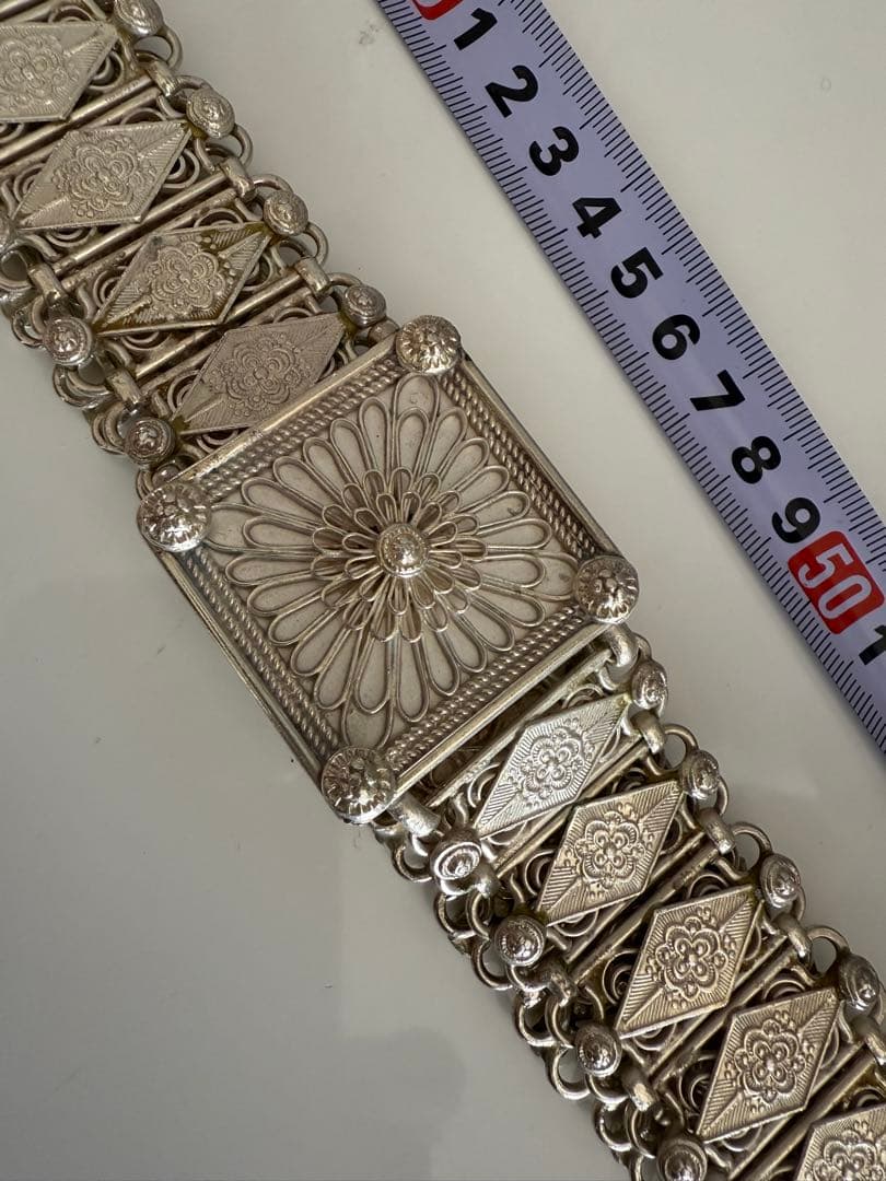 925シルバー 手工芸品 約80cmのベルト