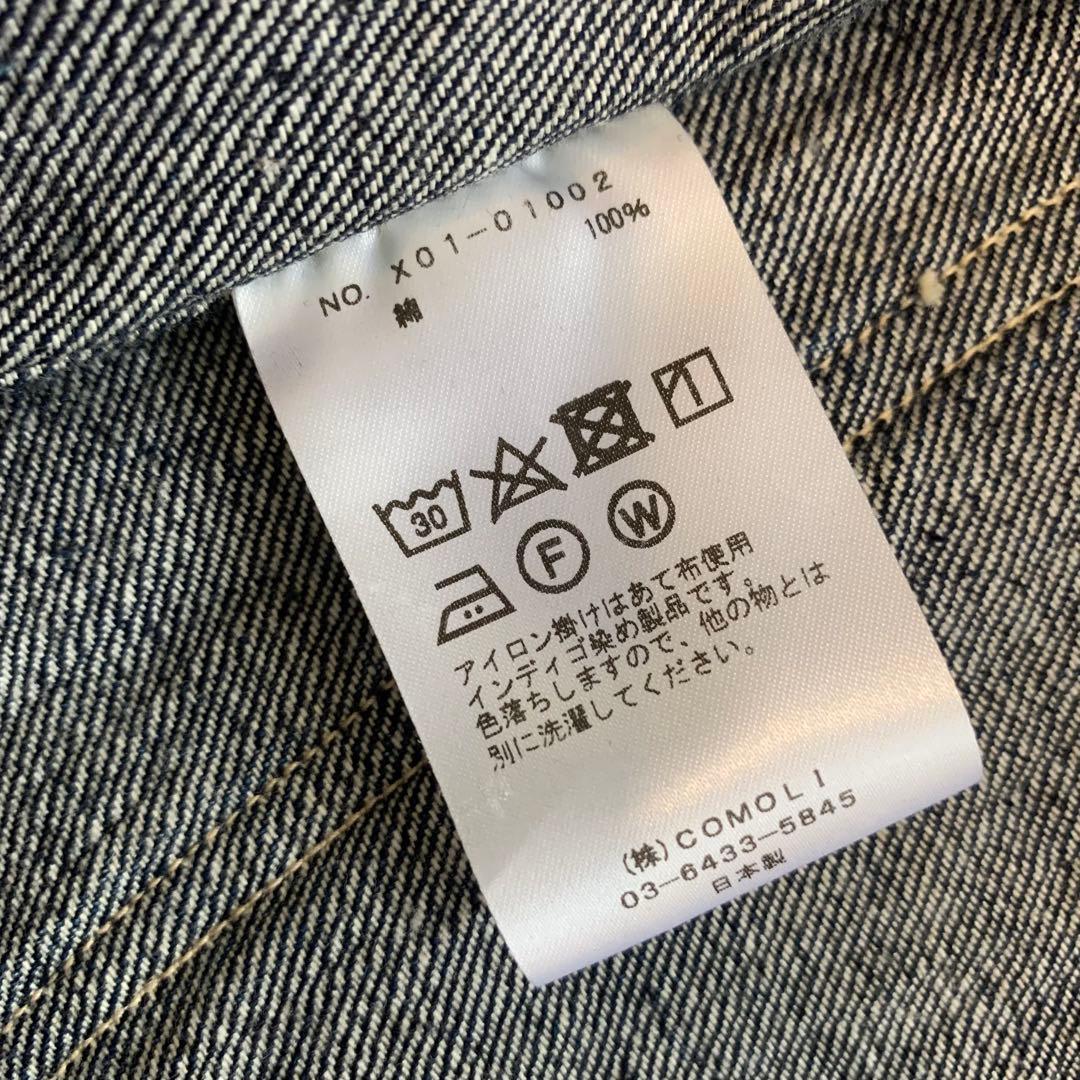 美品 COMOLI デニムワークジャケット ネイビー カバーオール サイズ4