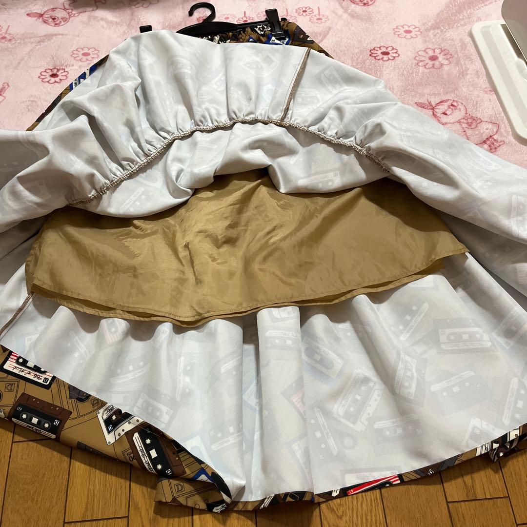 お値下げしました…ダブルスタンダード　カセットテープ柄ロングスカート