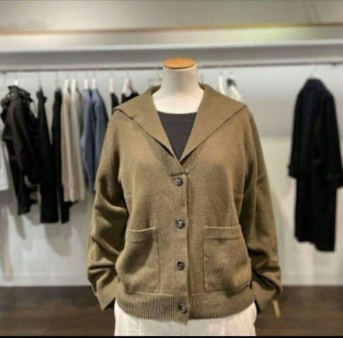 マーガレット・ハウエル　WOOL COTTON TWISTカーディガン　M