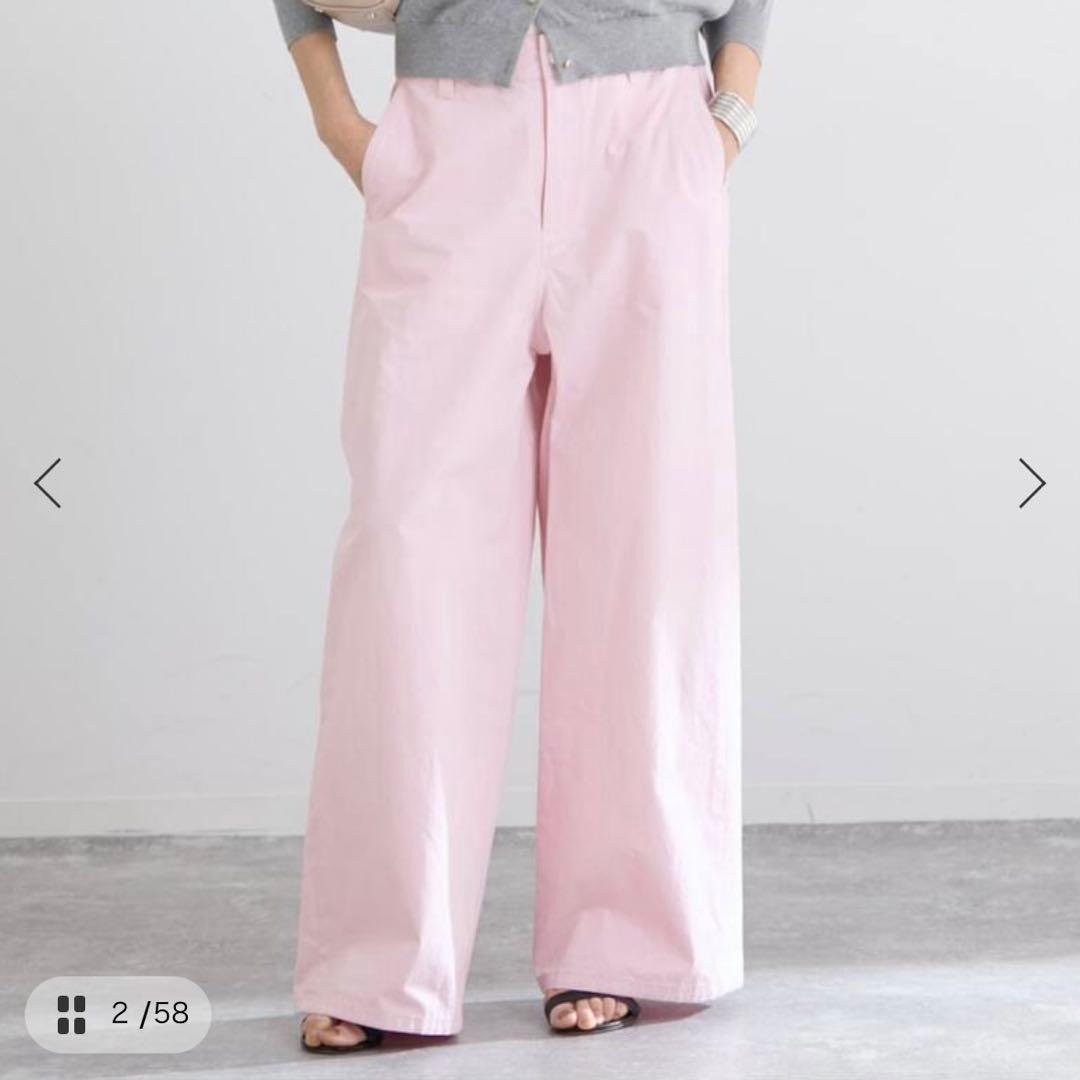 専用　　IENA LA BOUCLE コットンキャンバスフレアパンツ