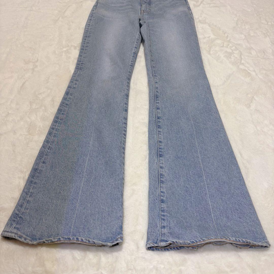 moussy MVSフレア ハイウエスト 赤耳 24inch 丈長め