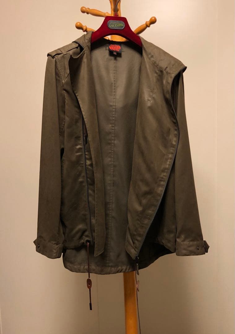 美品⭐️90年代ジャンポールゴルチエ　 カーキ　ショート丈モッズコート　薄手