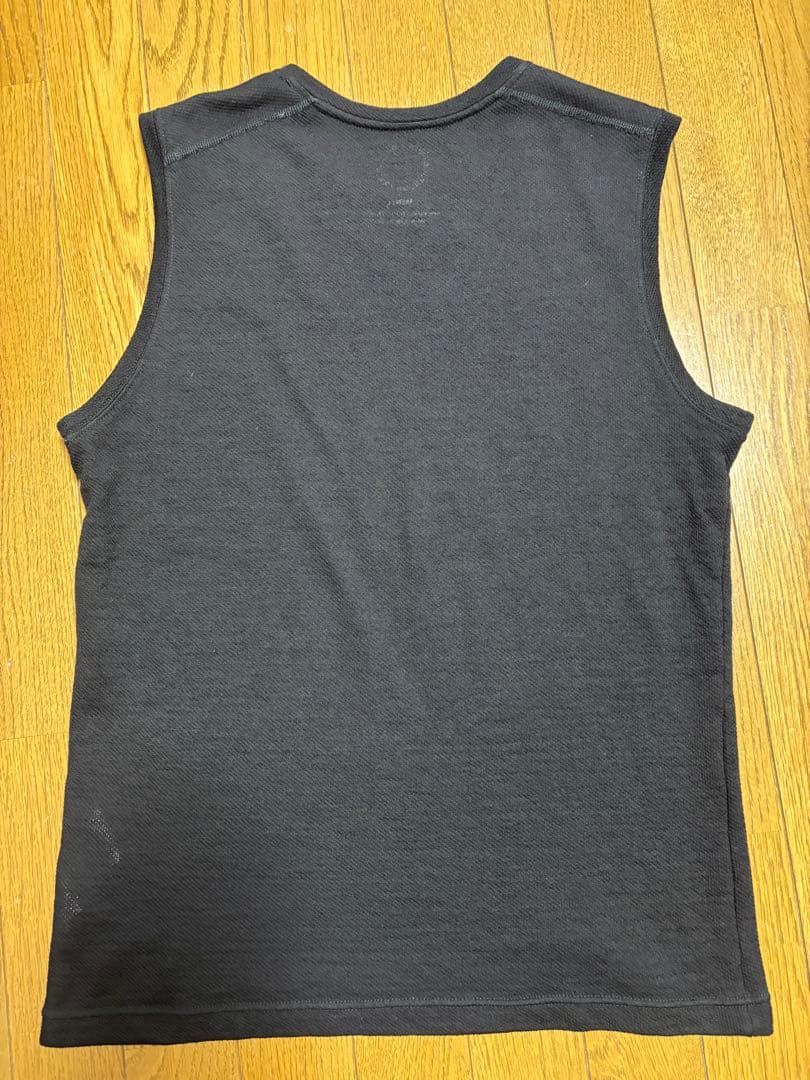 【山と道】DF mesh merino sleeveless 黒 L