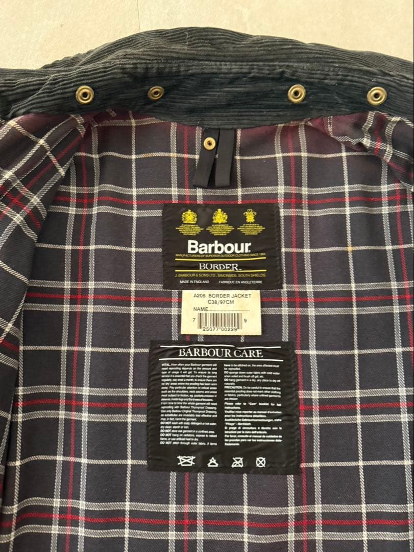 Barbour border c38 オイルジャケット　ライナー付き