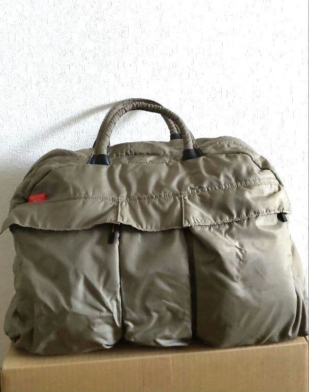 【中古】ManhattanPassage ボストンバッグ ダークベージュ