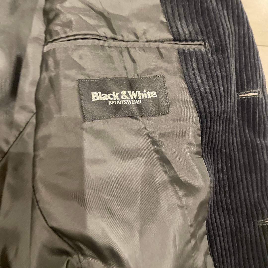 美品❤️Black & White ブラック　コーデュロイ テーラードジャケットL