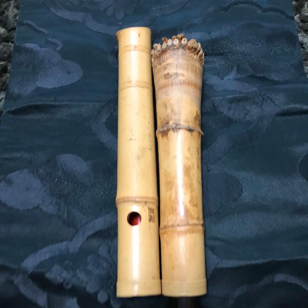 尺八 琴古流 在銘 中継ぎ緩み無し 一尺五寸管 籐巻 状態考慮格安品