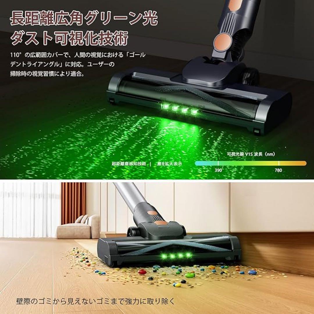 自立式 コードレス スティッククリーナー 掃除機 サイクロン 充電スタンド
