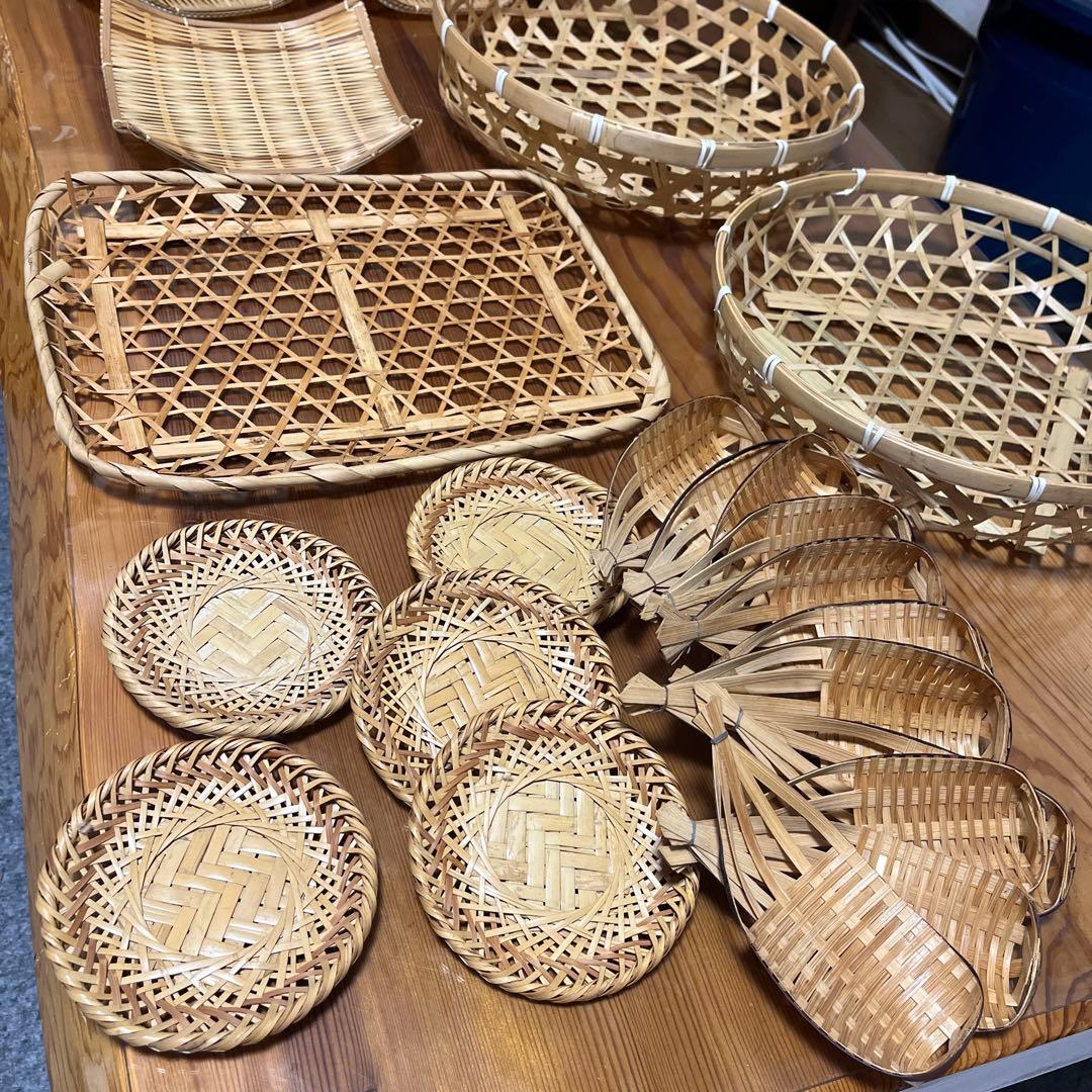 ザル　竹ザル　竹細工　まとめ売り　おまけ付き