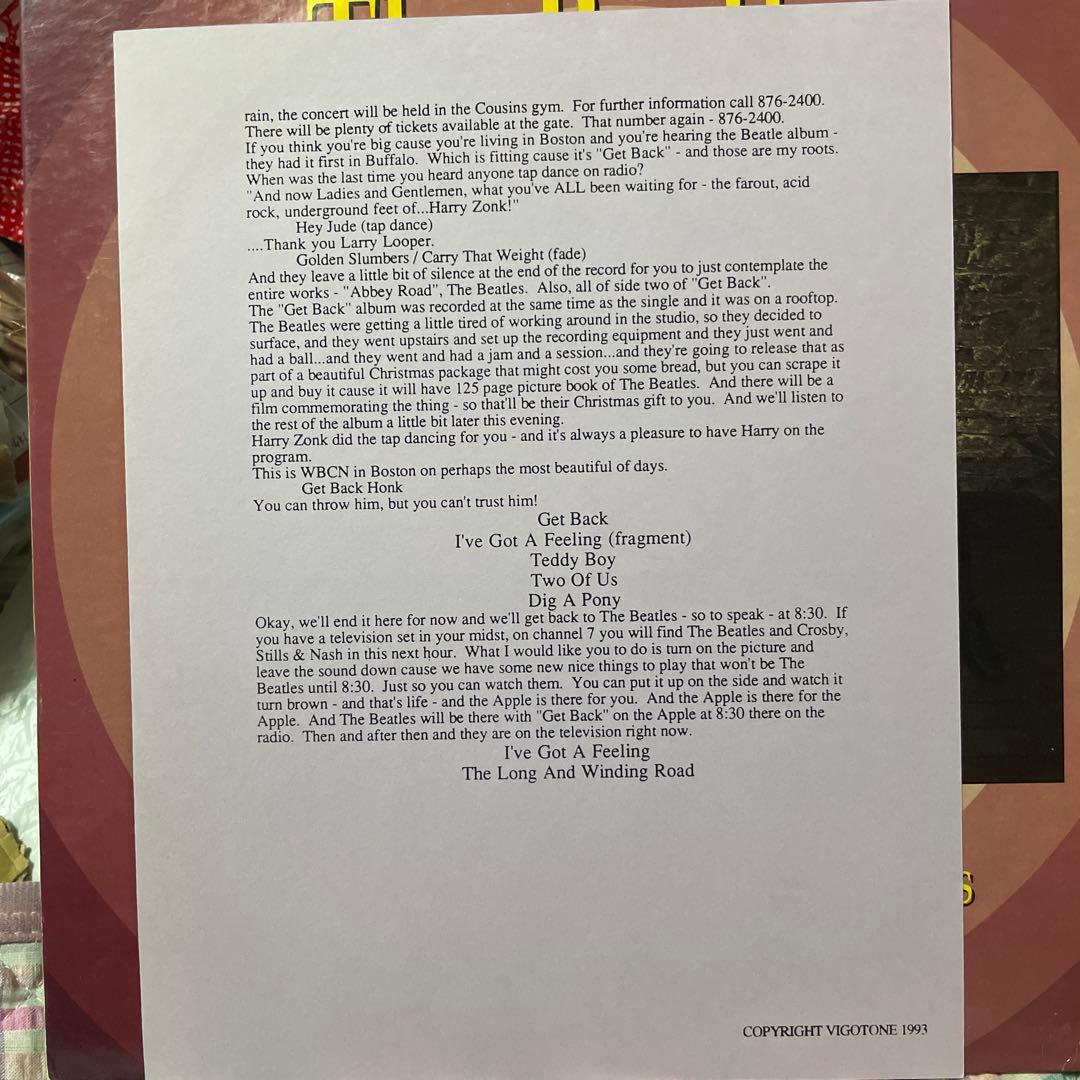 BEATLES ビートルズ　Poster,Incense〜 LPブート　カラー盤
