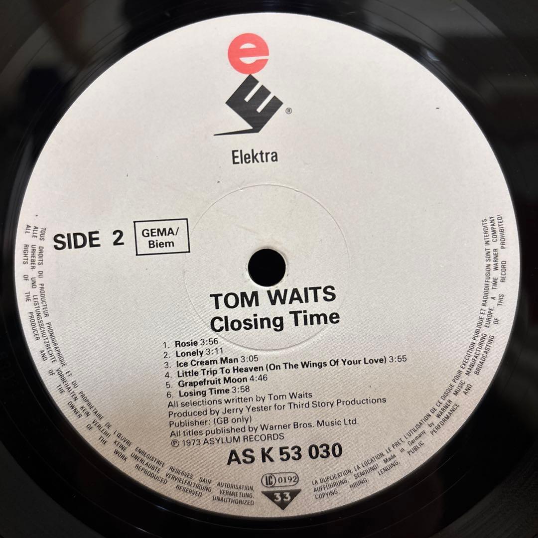 Tom Waits Closing Time レコード LP トム・ウェイツ