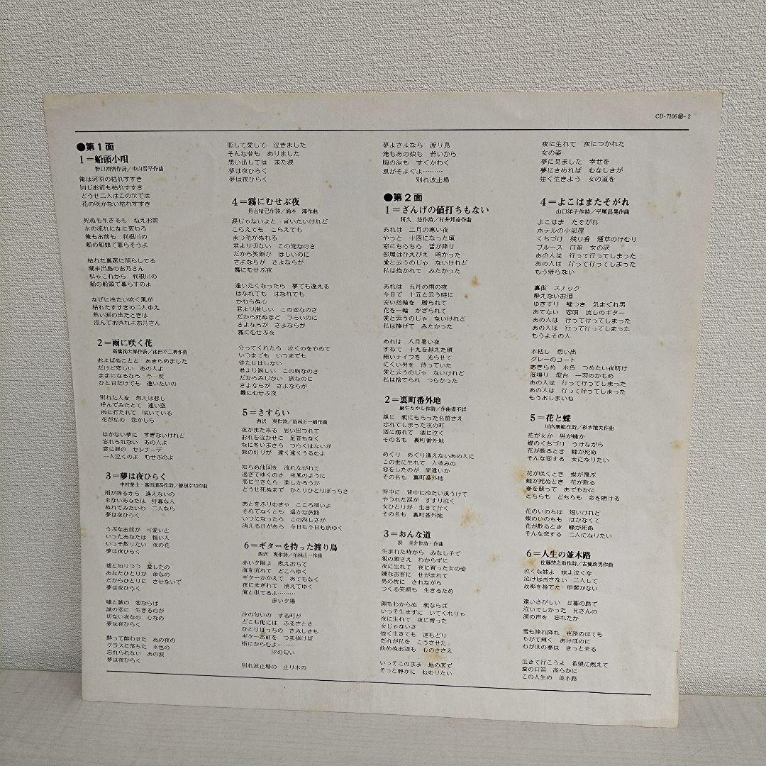 三上寛　えん歌の世界　船頭小唄　LP