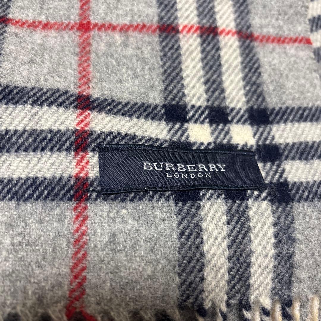 【美品】BURBERRY マフラー ストール 大判 ホースロゴ 刺繍 ノバ