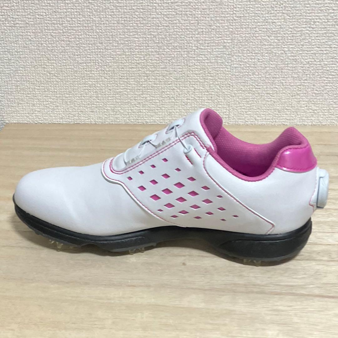 新品 FootJoy 女性用 ゴルフスパイク ホワイト/ピンク 24cm