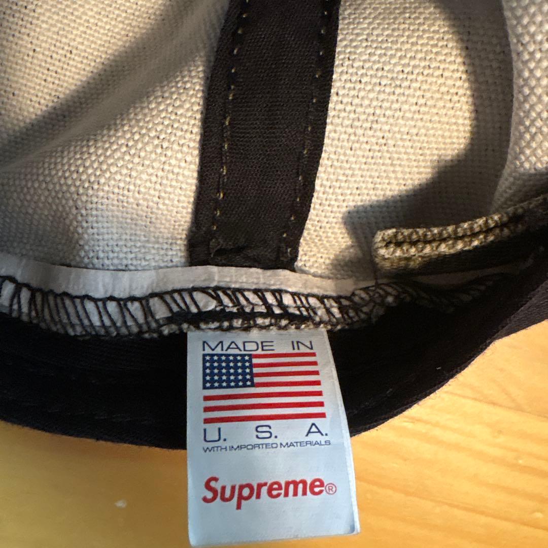Supreme25FWカーキデニムキャップ　Sロゴ刺繍