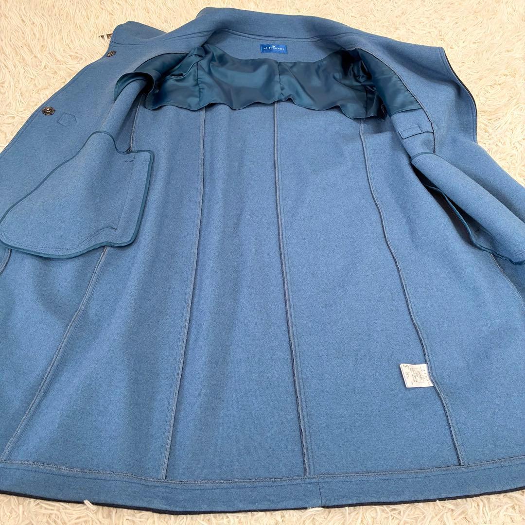 LA JOCONDE ラ ジョコンダ 配色デザイン ウール ロングコート 38