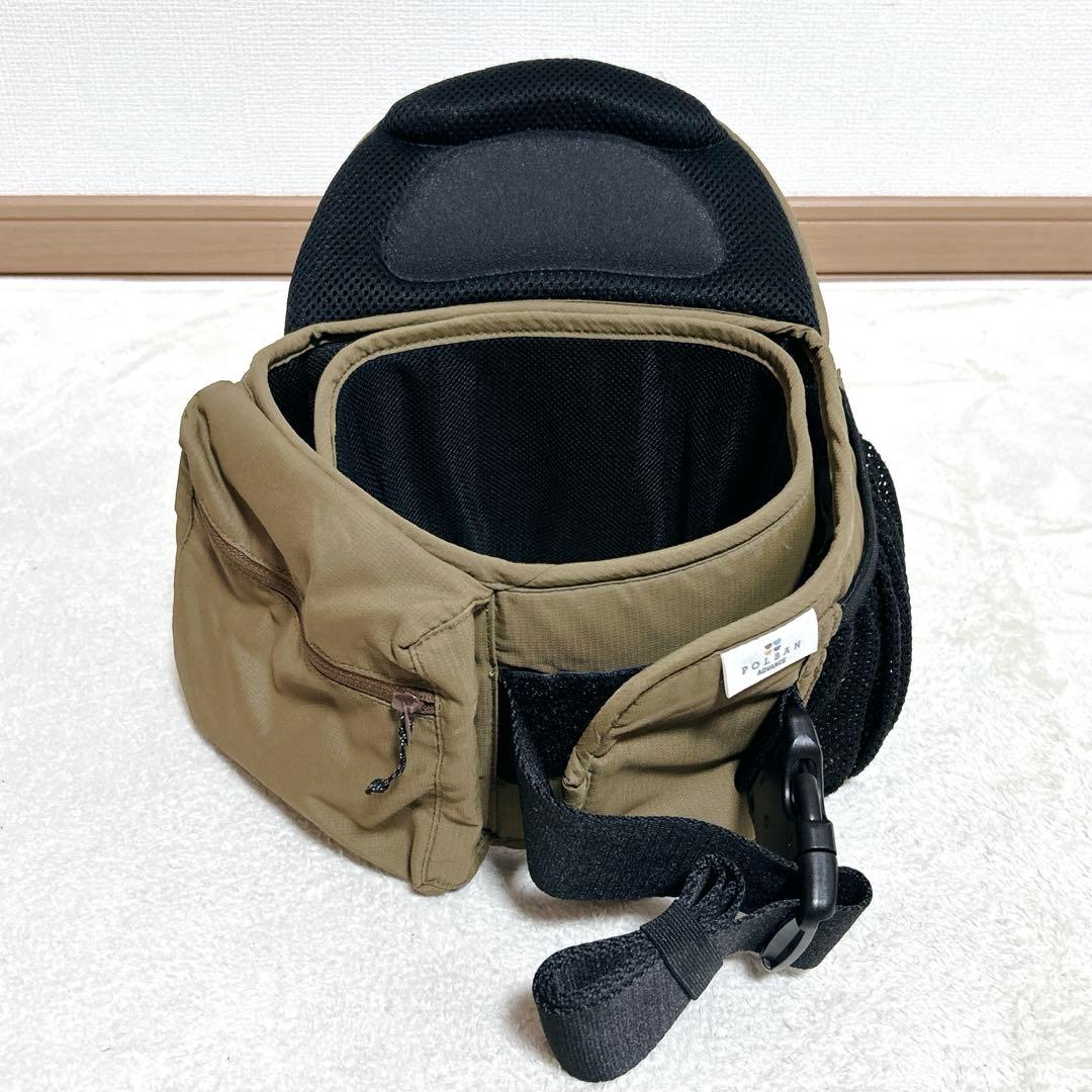 美品 ポルバン アドバンス ヒップシート ベージュ シングルショルダー付き