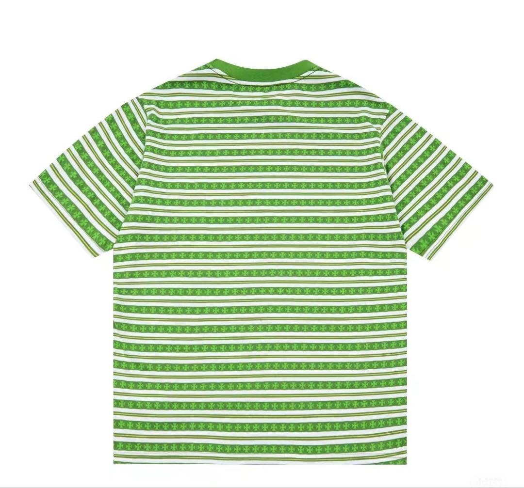 専用　Chrome Hearts クロムハーツ　緑 ストライプ Tシャツ 半袖