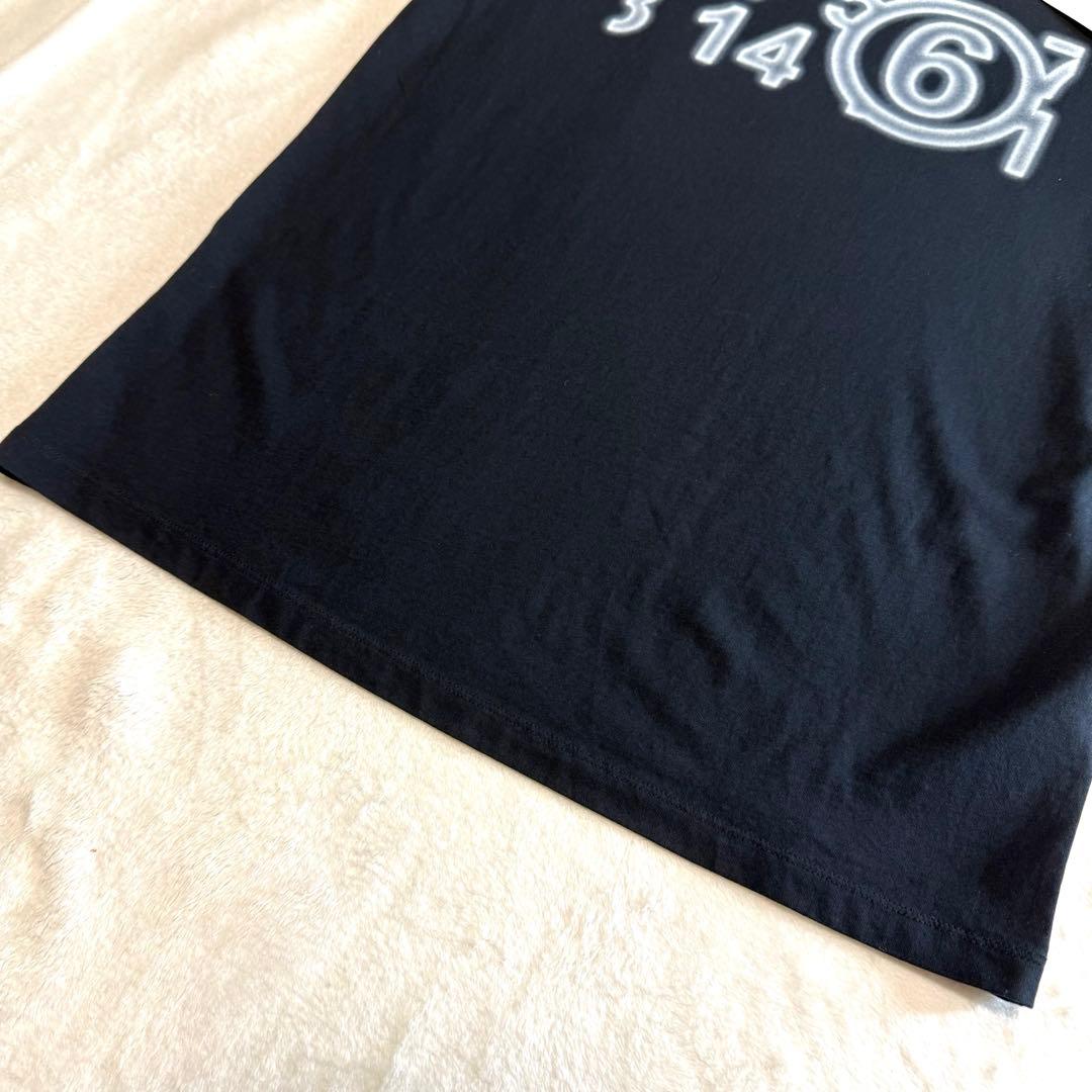 新品未使用 MM6 マルジェラ ナンバーロゴ 水平ステッチ Tシャツ Lサイズ